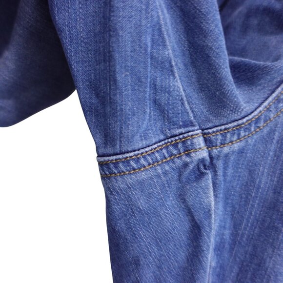 LN Side Stitch Tencera Jogger Pants 2X Blue Med Wash Denim Tapered Drawstring - Picture 5 of 7